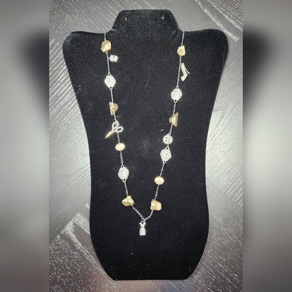 CAbi  The Dressmaker Necklace  - Mixed Metal - NWT